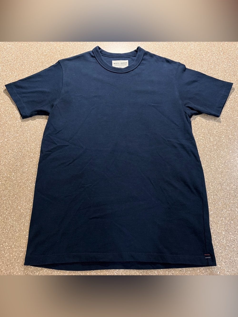 WIES MADE USA T-Shirt Short Sleeve Tee Classic Everyday Navy Blue Men’s Small S